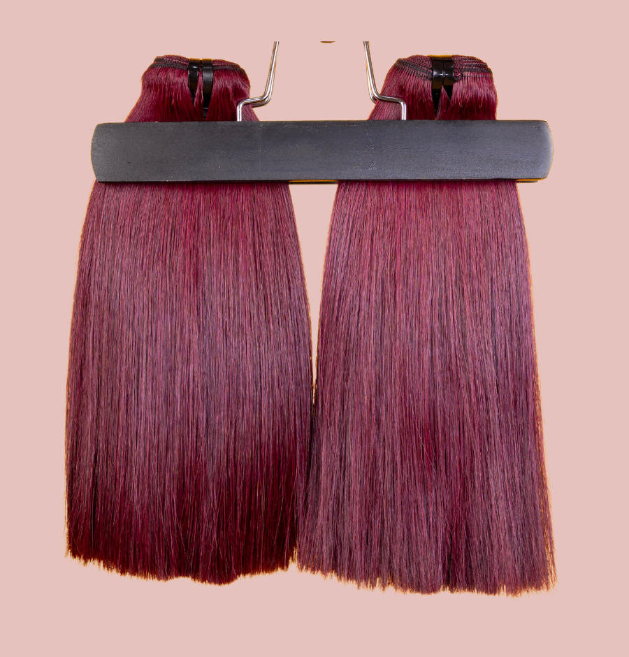 10 INCH DARK BURGUNDY HAIR BUNDLE